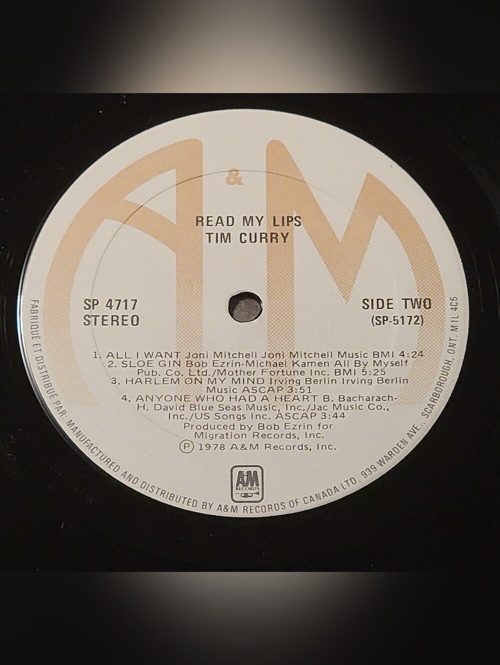 Tim Curry Read My Lips 33 RPM Record - Picture 13 of 14